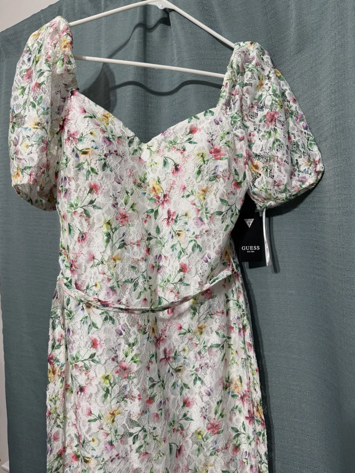 Vestido recto manga corta estampado floral Guess talla 8 nuevo con etiquetas Foto 3 de 4