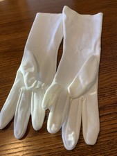 Vintage White Fownes Ladies Elbow Length Dress Gloves Size 7.5 To 8.5
