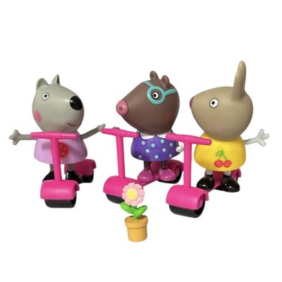 GC Molly Mole, Wendy Wolf, Delphine Donkey, 3 Scooters 1 Flower Pot fr Peppa Pig
