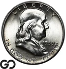 1959-D Franklin Half Dollar, Lustrous Solid Gem BU++