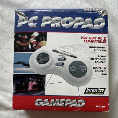 InterAct SV-230 Gamepad Controller Wired for IBM PC Auto-Fire 8-Way Control