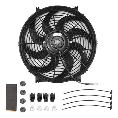 12'' inch Slim Fan Push Pull Electric Radiator Cooling 12V Mount Kit Universal