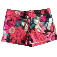 Women's LA BLANCA Resortwear Floral Boardshorts, Size L