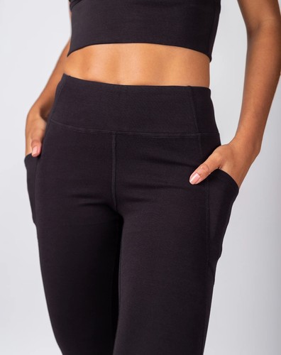 NWT! HAPPY EARTH PlantTec Organic Cotton 22" Crop Legging Women S Vegan Eclipse - Picture 7 of 10