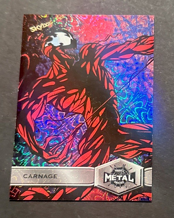 2021 MARVEL METAL UNIVERSE SPIDER MAN CARNAGE GRANDIOSE FOIL SP! Card No.#118