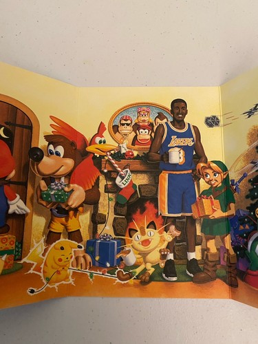 Nintendo Of America Club Christmas Card 1998 Kobe Link Banjo Ken Griffey RARE - Picture 6 of 7