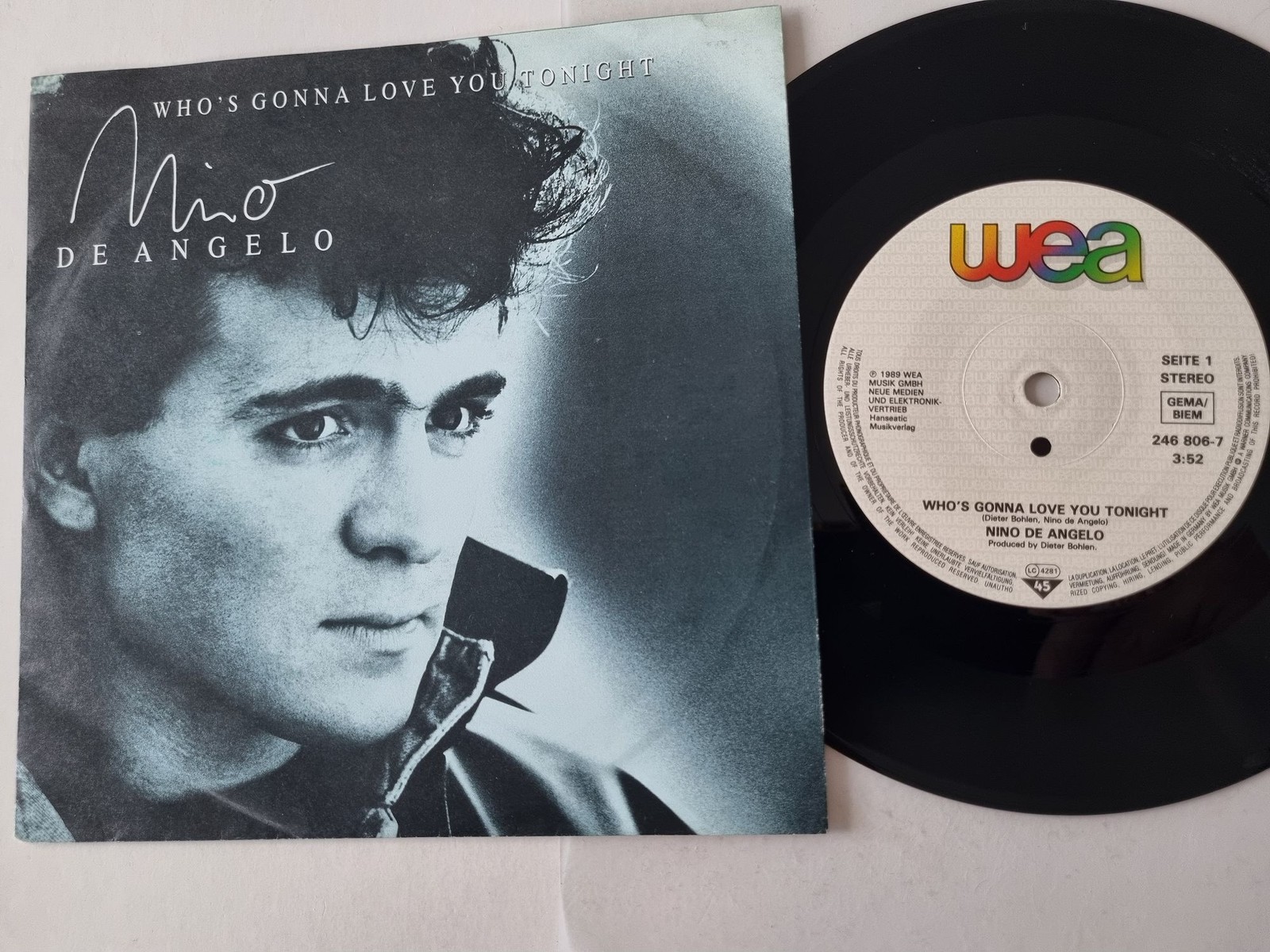 Nino de Angelo - Who's Gonna Love You Tonight 7'' Vinyl/ Dieter Bohlen