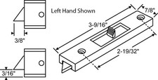226-38 White Vinyl Window Tilt Latch Pair