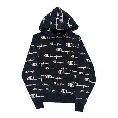 Spellout Champion Reverse Weave Hoodie - Medium Red Cotton Blend
