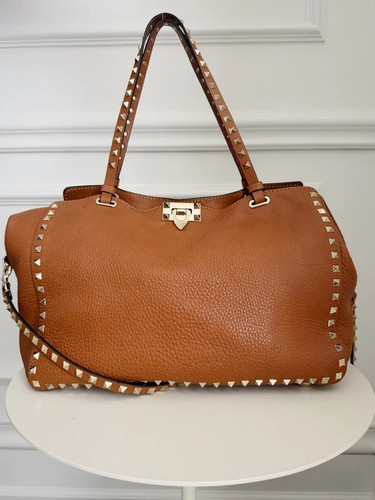 VALENTINO Leather Rockstud Shoulder Bag