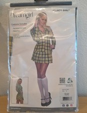 Dreamgirl Fancy School Girl Yellow Plaid Uniform Womens Clueless Costume XL