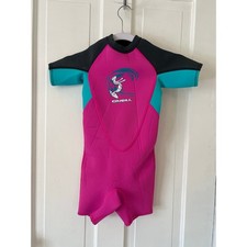 O'Neill Toddler 2MM Reactor Wetsuit size 3 water rash guard 50 spf shorty pink