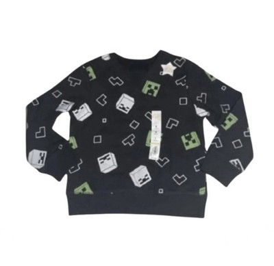 *JUMPING BEANS Minecraft Long Sleeve Sweatshirt Black Toddler Boy Size 4