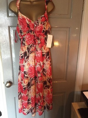 LADIES LOVELY  BNWT SUMMERY FLORAL DRESS FROM MEXX SIZE 12