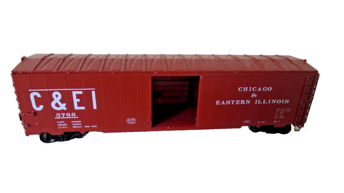 Chicago Eastern Illinois 3766 Ho Boxcar - Falta una puerta acopladores Kadee - Usado | Zustand: Used