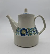 Vtg Figgjo Flint Turi Tor Viking Teapot Scandinavian Folk Art Design Flameware