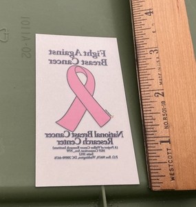 Vintage Auto Static Breast Cancer Awareness Window Cling