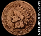 1868 Indian Head Cent - Scarce  Semi-key  Better Date  No Reserve  #J8059