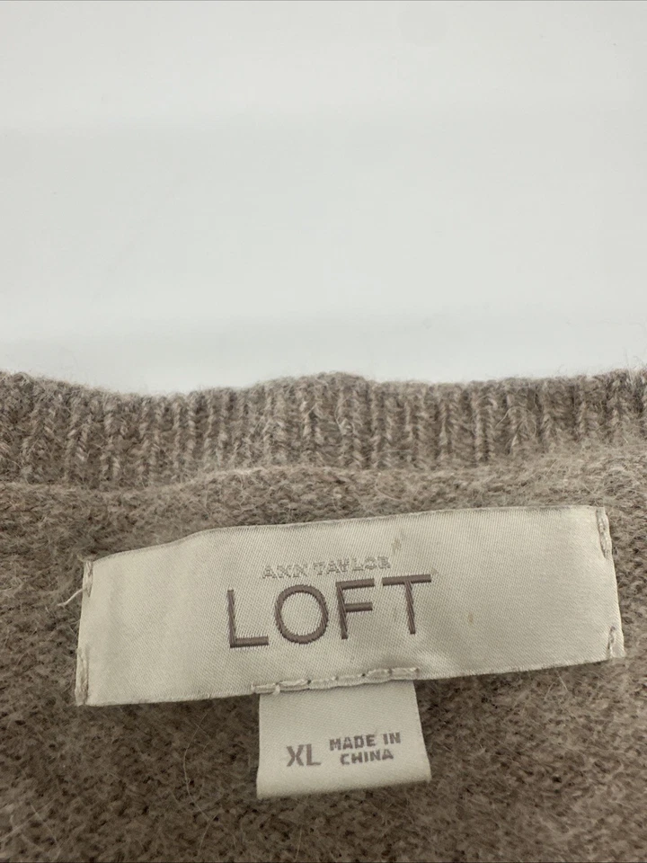 Suéter Ann Taylor Loft Mujer X-Grande Beige Bordado Estrás... #26641 Foto 2 de 4