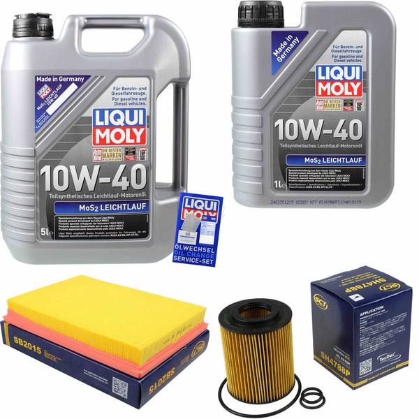 Inspektionskit Filter Liqui Moly ÖL 6L 10W-40 FüR Opel Corsa C F08 F68 1.7 Dti-image