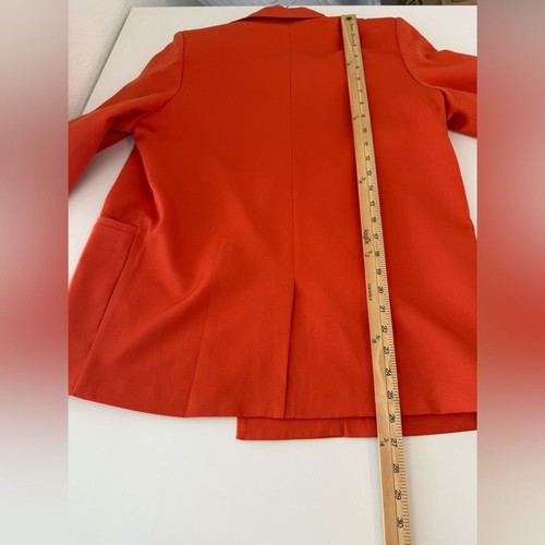 Anthropologie Extro & Vert set blazer e pantaloni gamba larga tuta arancione taglia 8 - Foto 13 di 16