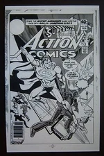 Original Production Art ACTION COMICS #504 cover, ROSS ANDRU art