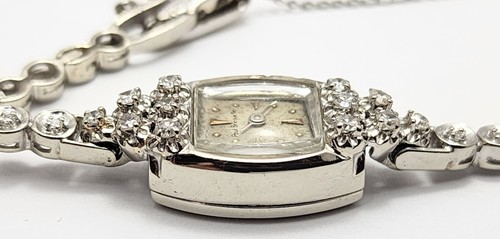Vintage Paul Breguette 14K Gold 30mm Diamond 14 Jewels Ladies Mechanical Watch - Picture 13 of 20