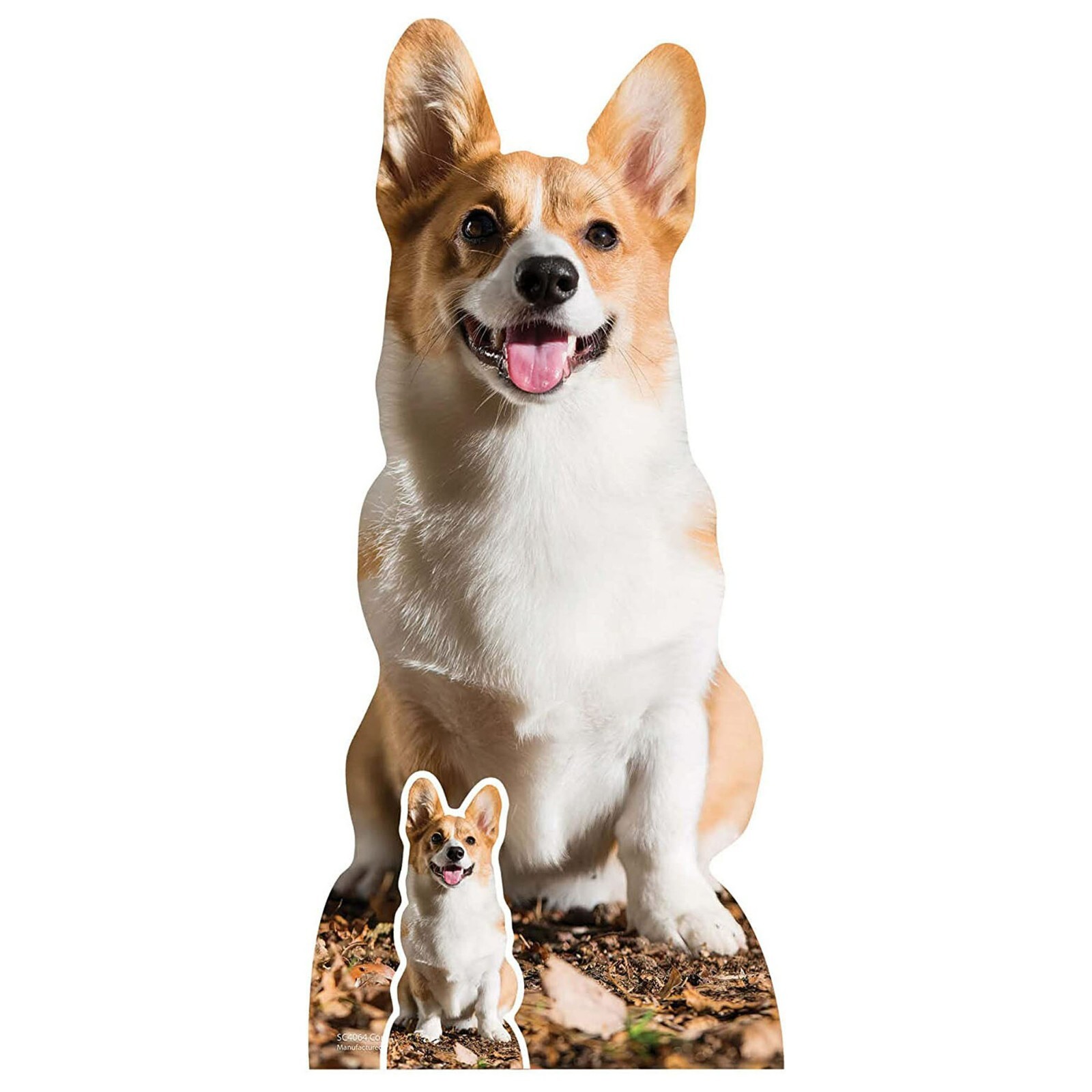 Corgi Dog Lifesize and Mini Cardboard Cutout Sitting Style - Royal Parties Event