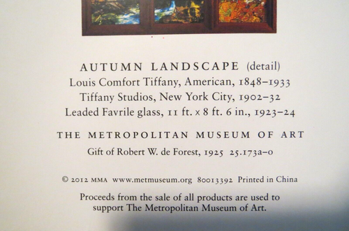 The Met-Autumn Landscape-Louis Tiffany Card #3182 - Picture 4 of 5