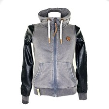 Naketano Women's Sweatjacket Damen Hoodie Brave New Word Lecker Madsche S
