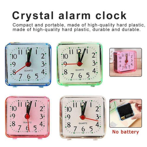 1Pc Modern Mini Quartz Clock Travel Alarm Clocks Bedroom Table Clock USD O9H7 - Picture 6 of 14