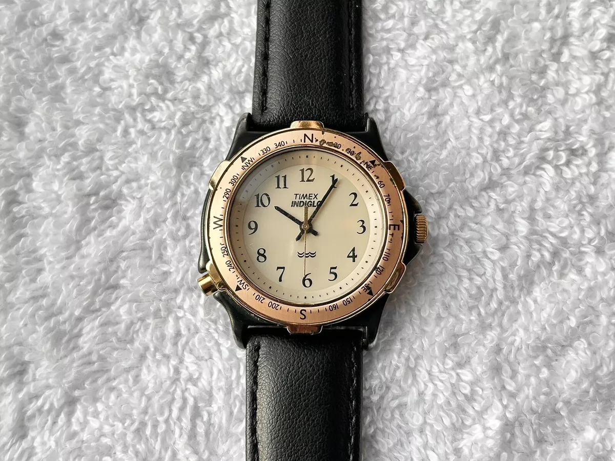 Timex Indiglo Rotating Compass Bezel Quartz Watch eBay