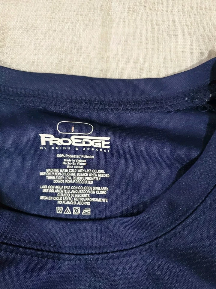 Camiseta de manga larga 100 % poliéster Pro Edge grande para niños Siracusa Atletismo Foto 4 de 4