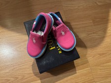 BRAND NEW in Box Ralph Lauren Girls Prezli Sneakers, Pink, Sz 5, 6
