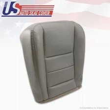 2002 to 2007 Ford F250 F350 Lariat Bottom Leather Seat Cover Gray Perforated