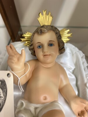 BAMBINELLO CON OCCHI IN VETRO 22 cm PASTA DI LEGNO MADE IN SPAIN