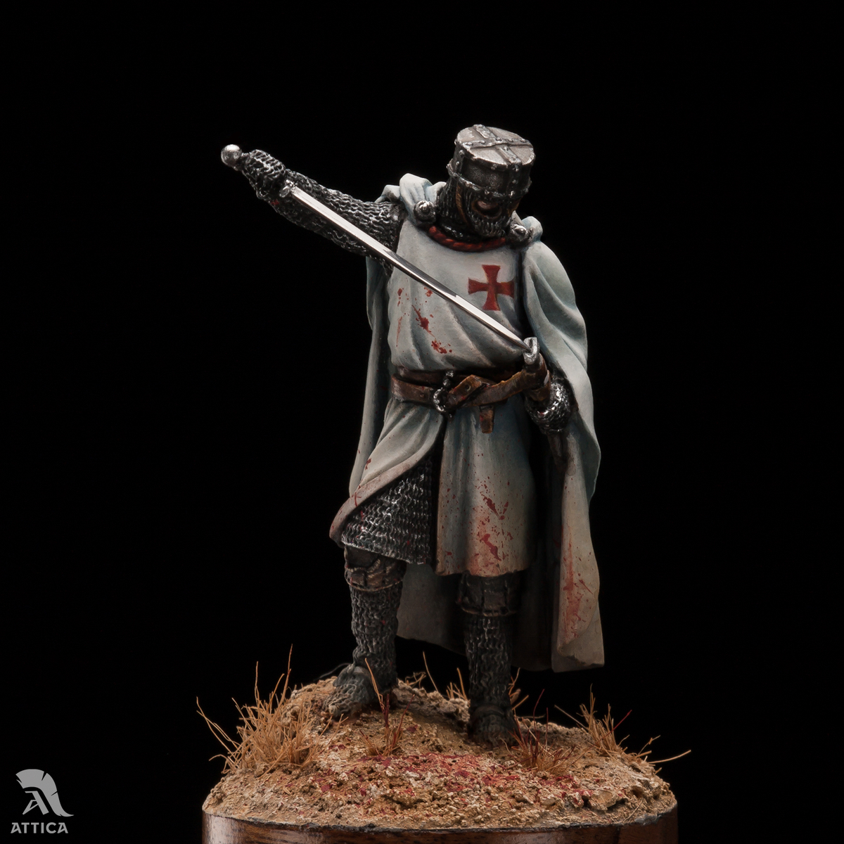 Soldat De Plomb Peint 54mm Servus Christi Crusade - Art Level - En Métal, échelle 1:32 - Neuf