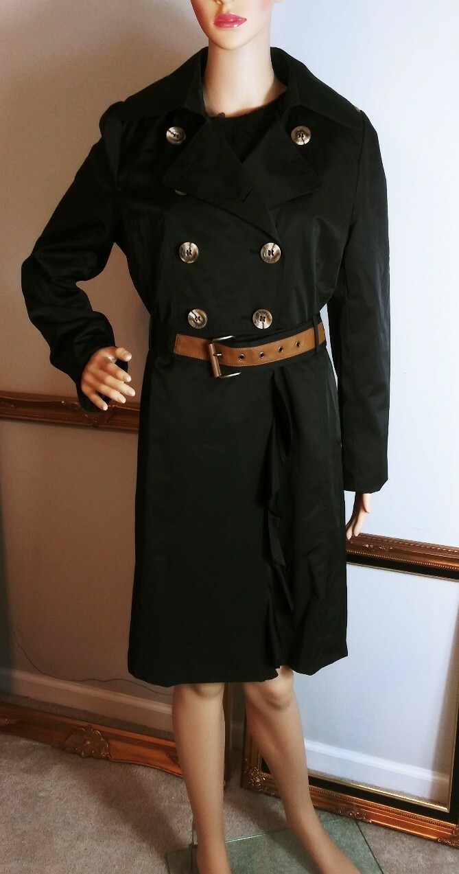 guess black trench coat