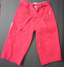 VINTAGE 1990s Oshkosh B'Gosh Tie Waist Zip Elastic Pants 5 Cargo Pants Red