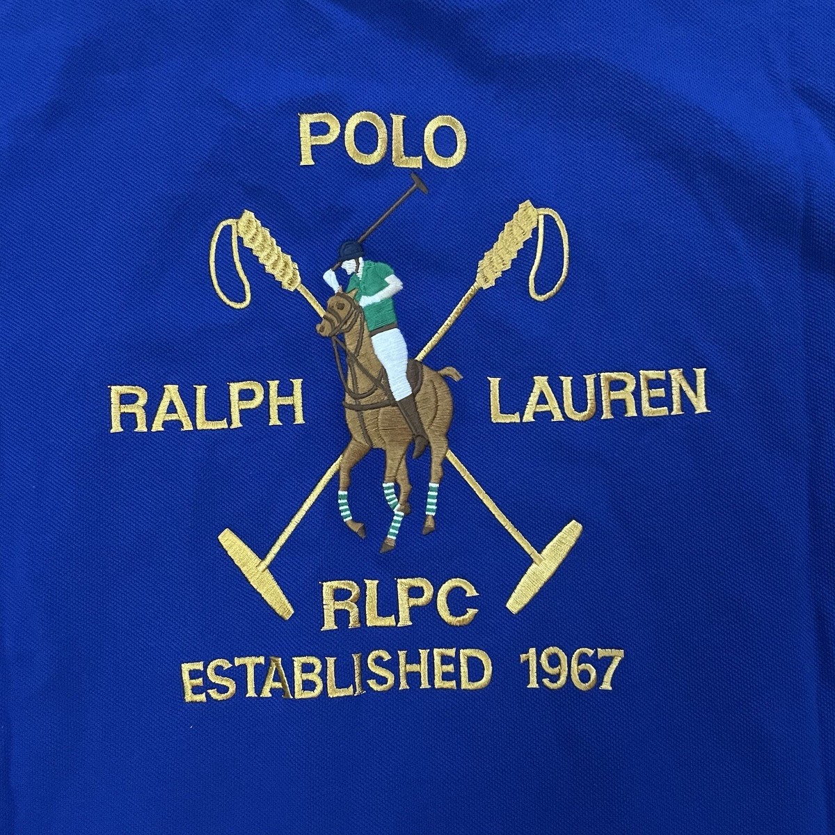 Polo Ralph Lauren Polo Shirt B&T Sz XLT Blue w/Embroidered