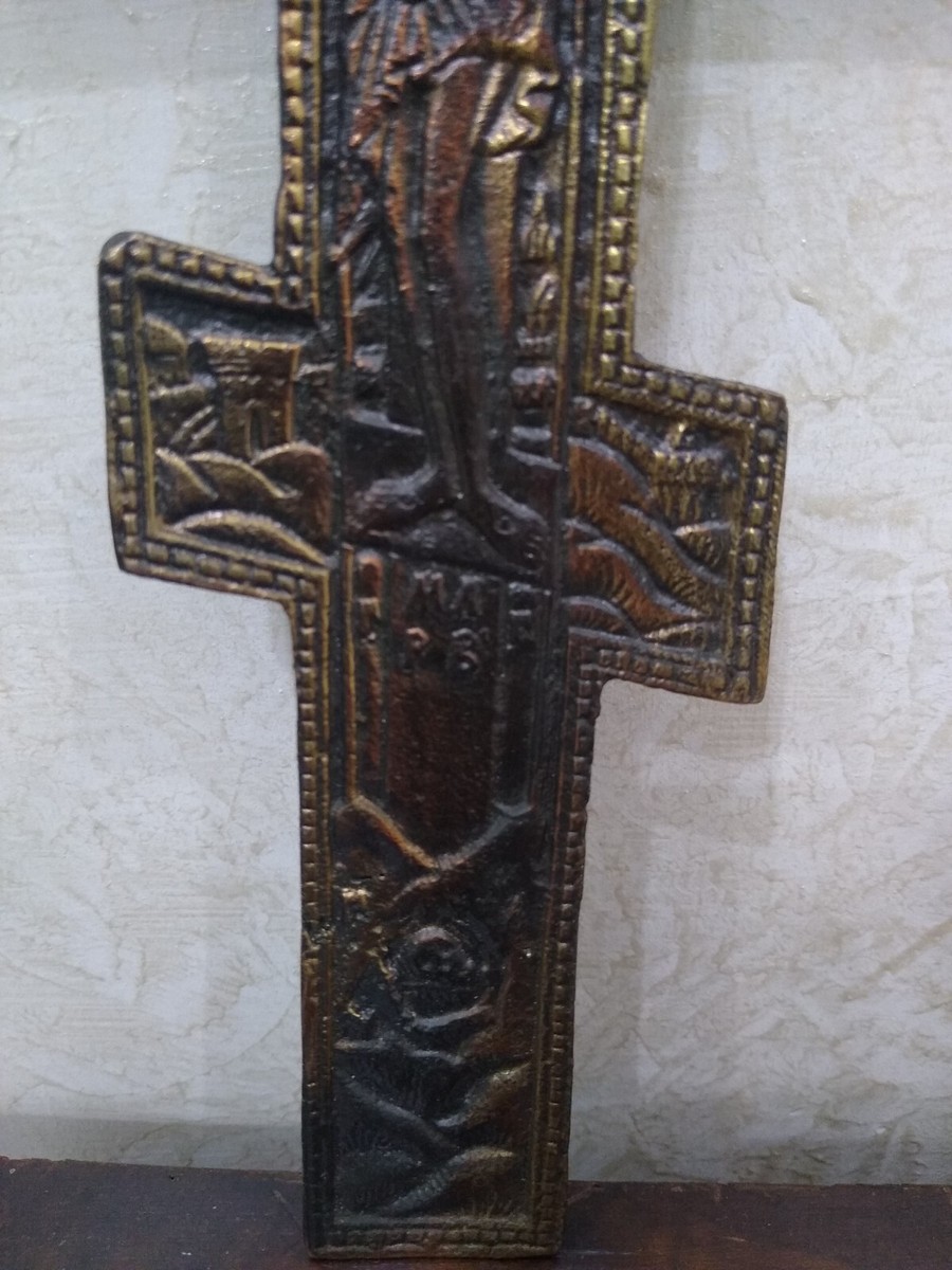 HolyRoses Croce Ortodossa Bizantina In Legno D'ulivo – 14 Stazioni, 12,7 Cm, Fatta A Mano A Betlemme, Con Certificato Di Autenticità