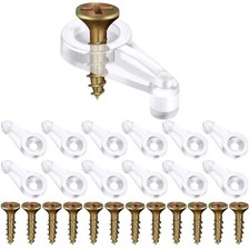50 Pcs Glass Retainer Clips Kit Glass Cabinet Panel Clips With Screw For Cabinet