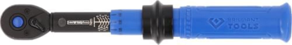 BRILLIANT TOOLS BT141916 - Chiave dinamometrica a cricchetto 1/4", commutabile,