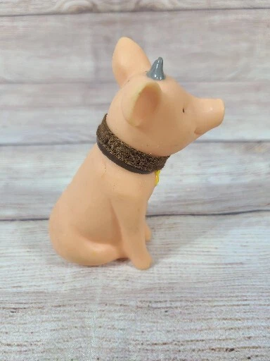 Cabeza de cerdo de vinilo duro vintage Babe And Friends se mueve 4,5" 1998 Foto 3 de 4