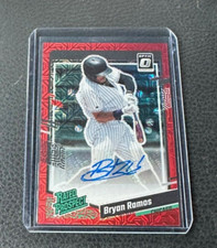 2023 Panini Donruss Optic Bryan Ramos Rated Prospect Red Mojo Prizm Auto 07/25