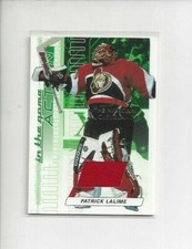 2003 In The Game Patrick Lalime Relic National Convention Stamp 1/1 Rare A598