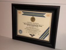U.N. MISSION OF OBSERVERS IN TAJIKISTAN COMMEMORATIVE MEDAL CERTIFICATE ~ Type 1