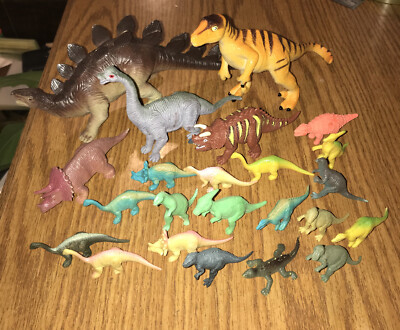 23 DINOSAURS PLASTIC FIGURINE LOT LEARNING RESOURCES ANKYO
