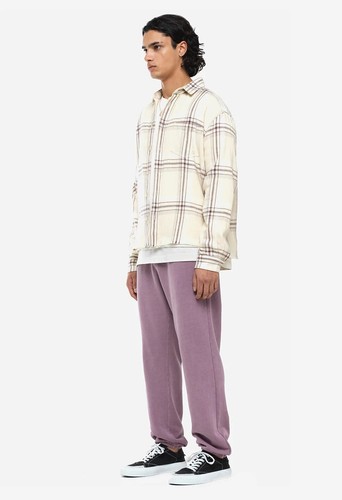 John Elliott Men's Interval French Terry Jogger Sweatpants in Washed Bordeaux - 第 7/8 張圖片
