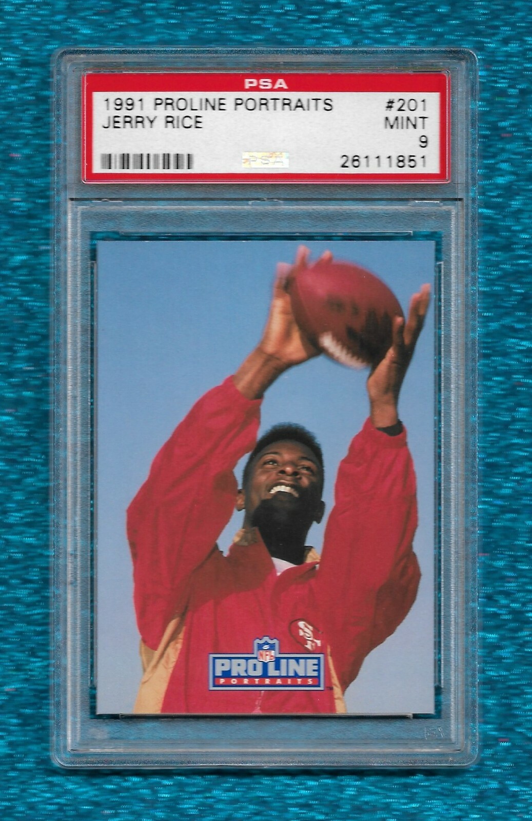 Proline Jerry Rice 1991 PROLINE PORTRAITS #201 JERRY RICE PSA 9 MINT HOF 49ERS RAIDERS ...